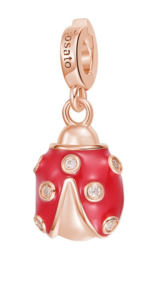 Rosato Ružovo pozlátený prívesok Lienka Storie RZ223