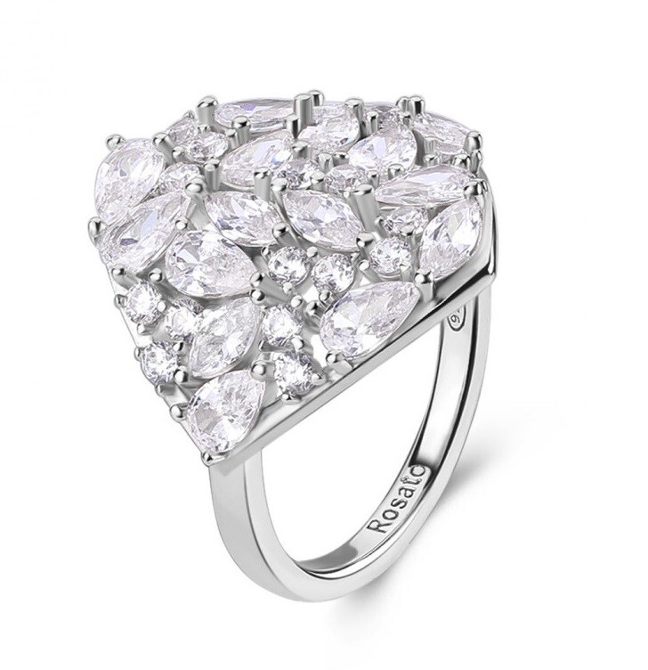 Rosato Blyštivý strieborný prsteň pre ženy Gemma RZGE50 52 mm