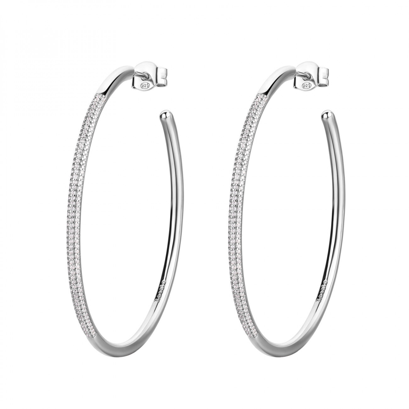 Rosato Očarujúce kruhové náušnice so zirkónmi Bianca RZBI48