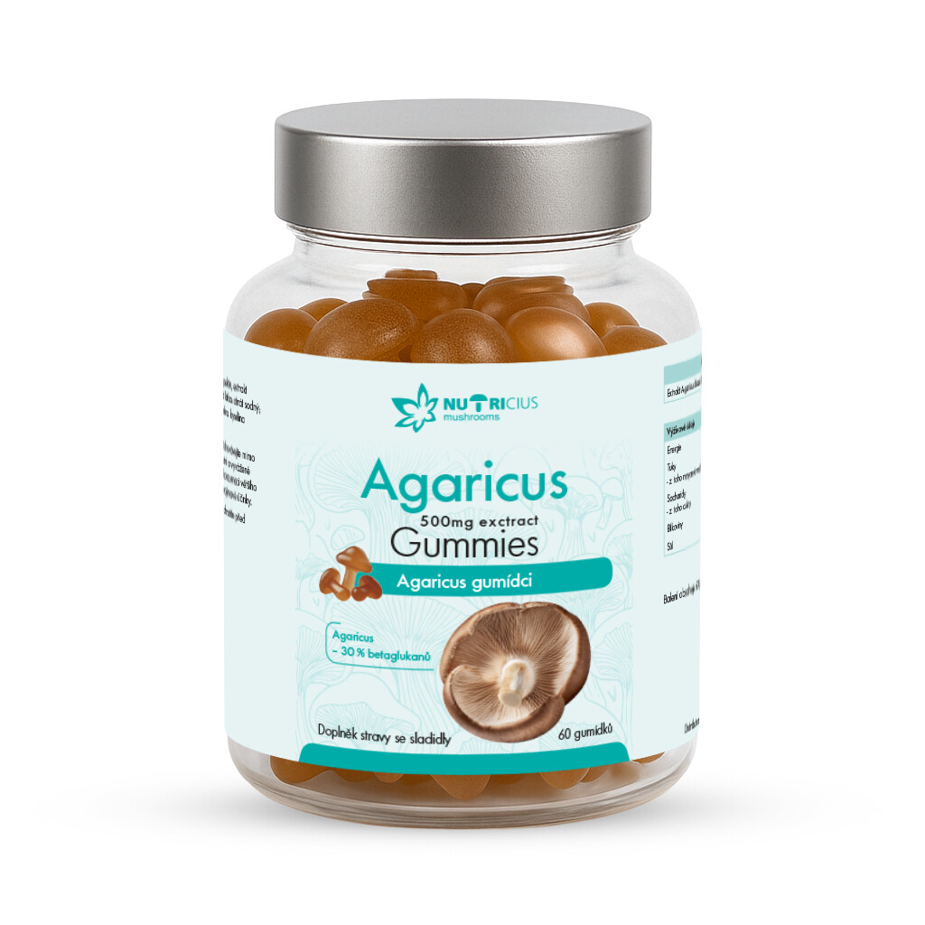 Nutricius Agaricus gummies 500 mg 60 kusov