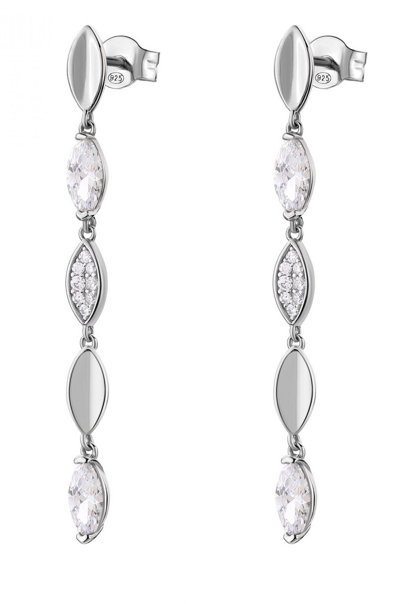 Rosato Dlhé strieborné náušnice s kubickými zirkónmi Gaia RZGA52