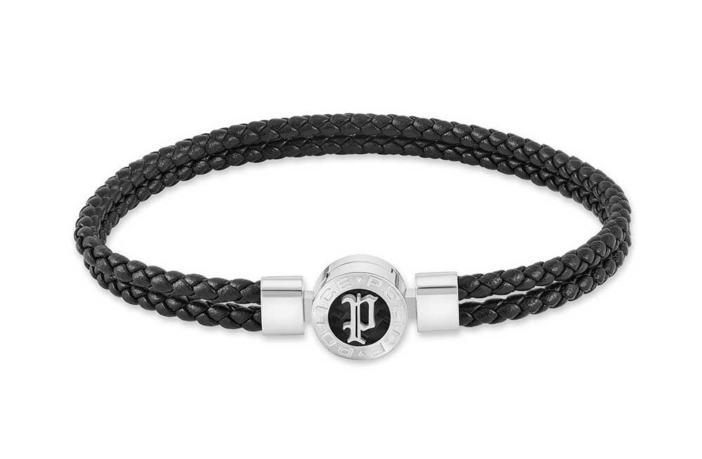 Police Dvojitý kožený náramok pre mužov Infiniti PEAGB0040204