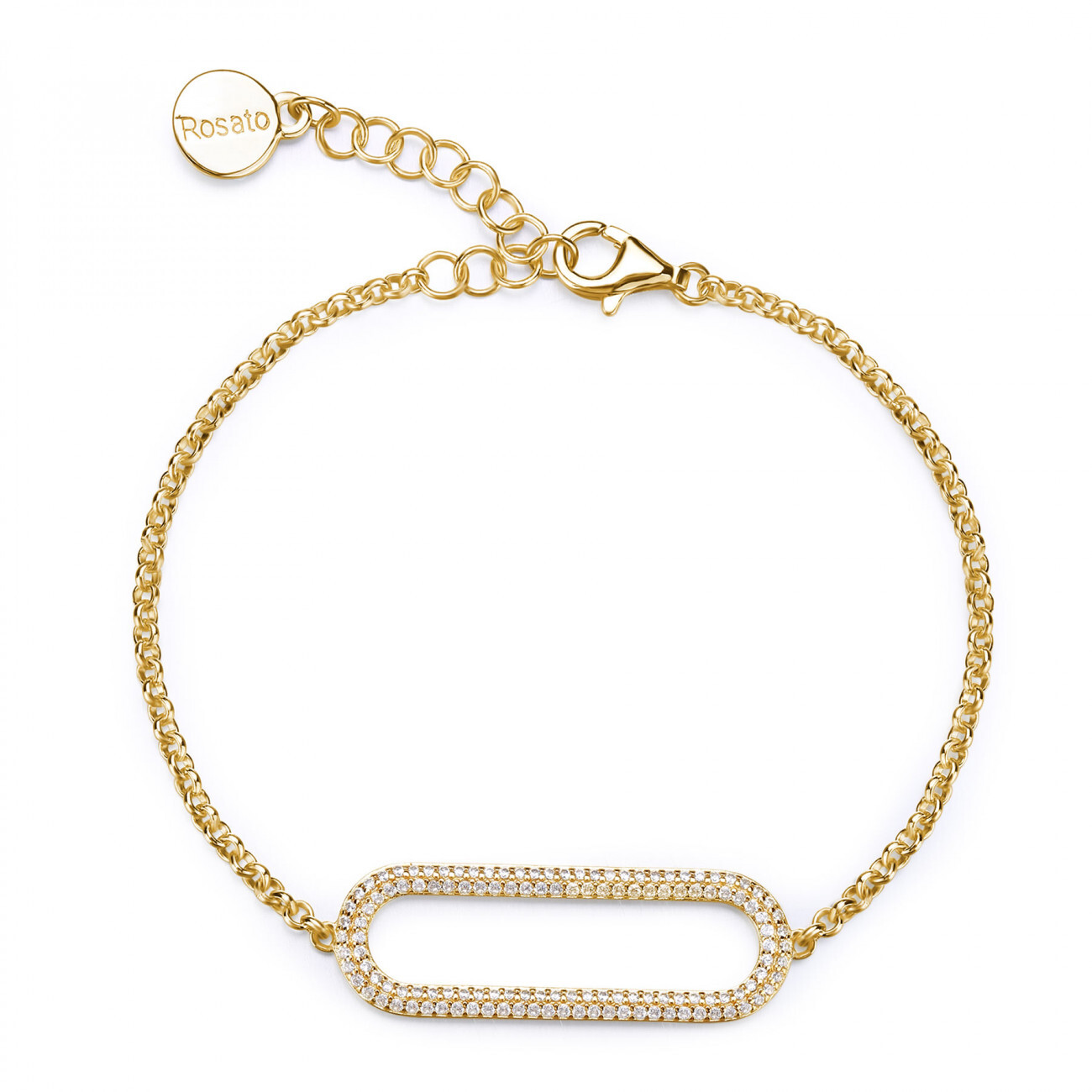 Rosato Pozlátený náramok s kubickými zirkónmi Bianca RZBI66