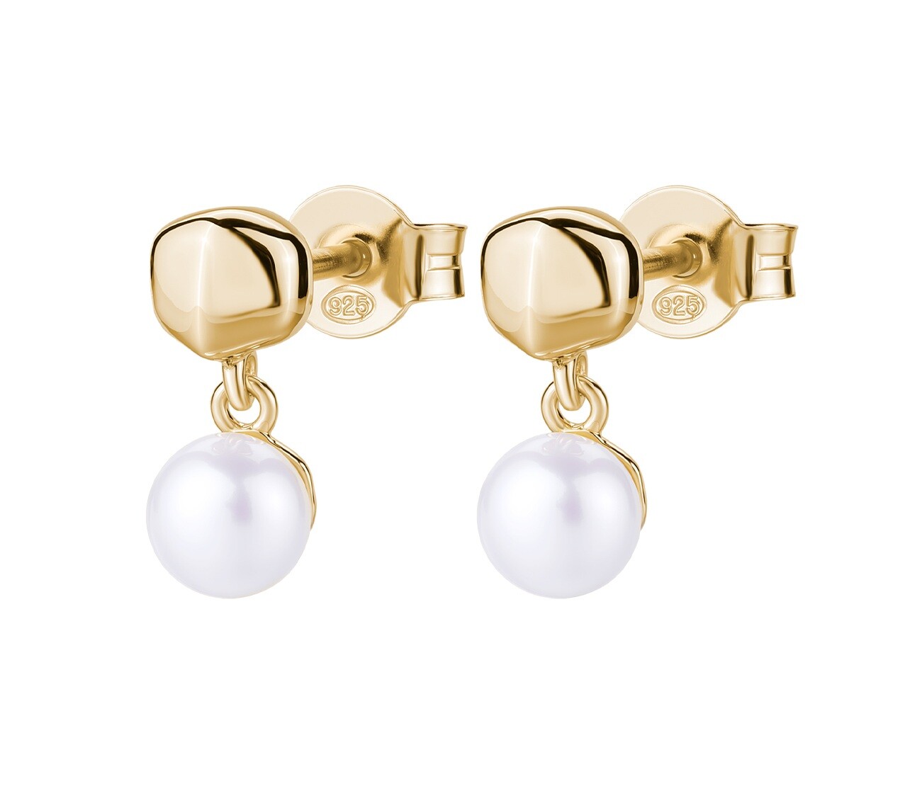 Rosato Pozlátené náušnice s pravou perlou Azzurra RZAZ028