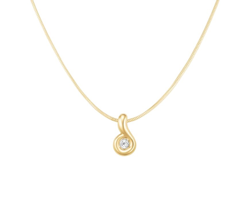 Rosefield Elegantný pozlátený náhrdelník Wave JNWPG-J1307