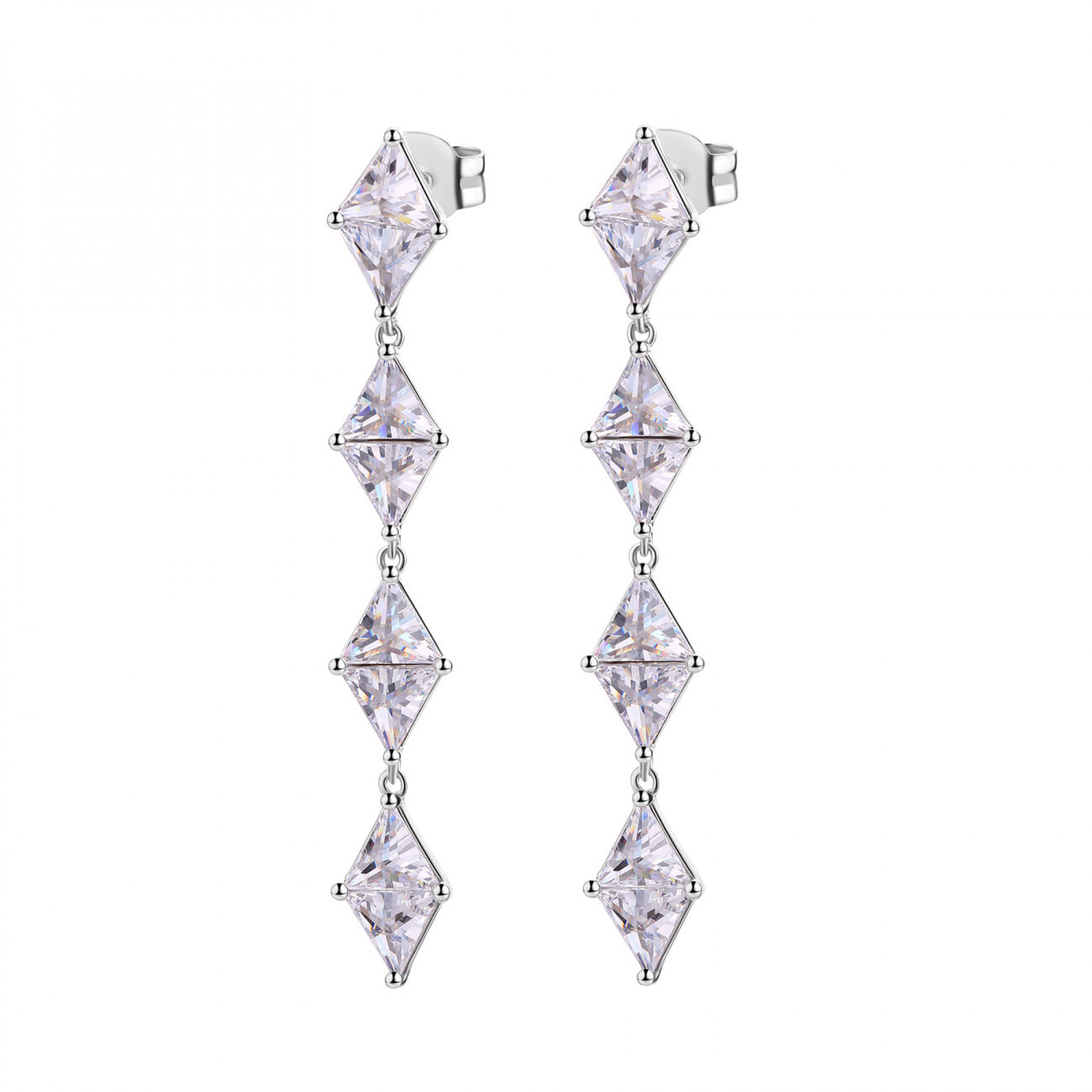 Rosato Luxusné strieborné náušnice so zirkónmi Vittoria RZVT25