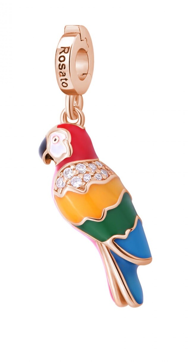 Rosato Pozlátený prívesok Papagáj Ara Storie RZ228