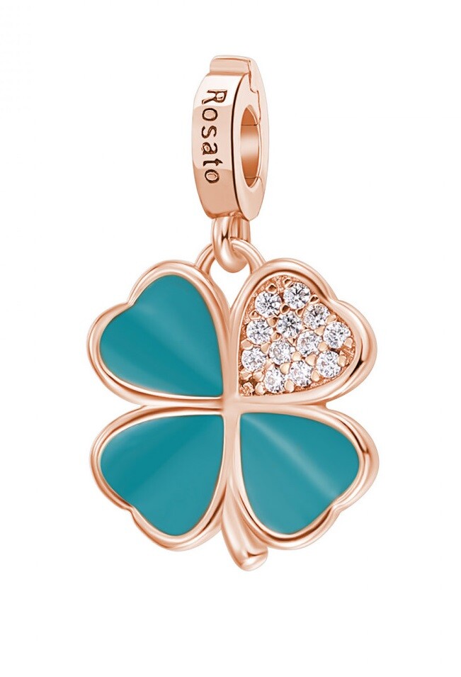 Rosato Prívesok so zirkónmi a smaltom Štvorlístok Storia RZ222