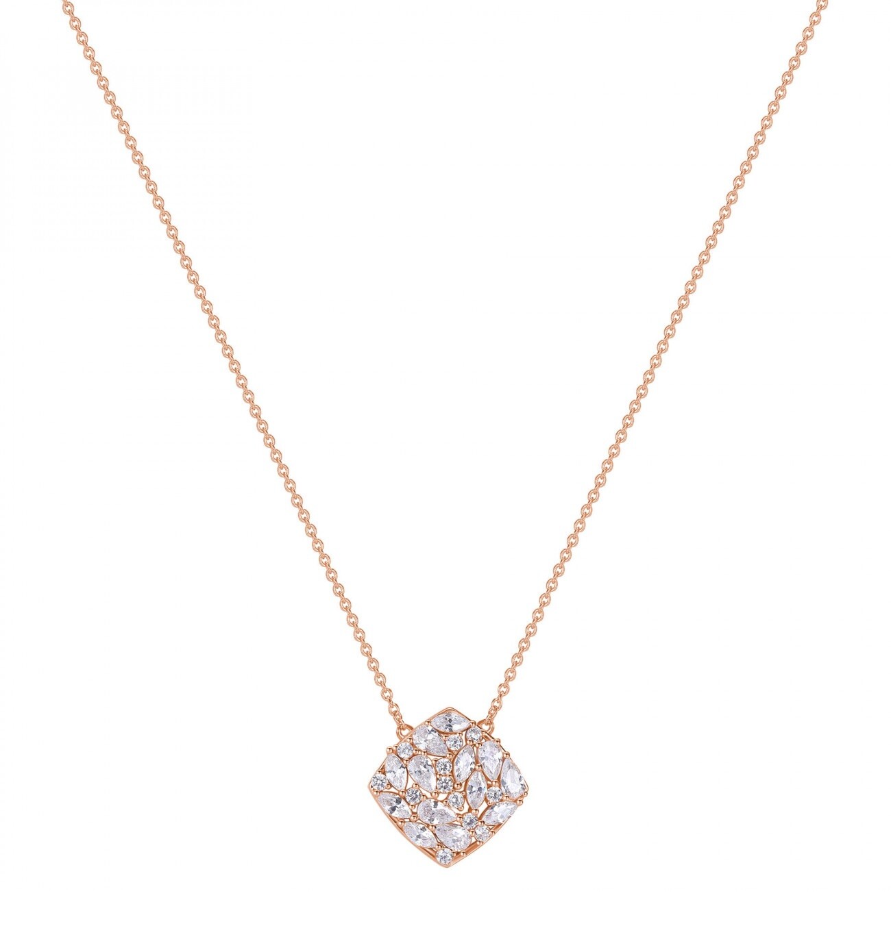 Rosato Pozlátený náhrdelník s čírymi kubickými zirkónmi Gemma RZGE08