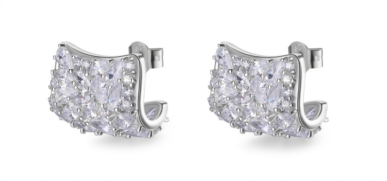 Rosato Originálne strieborné náušnice s kubickými zirkónmi Gemma RZGE44