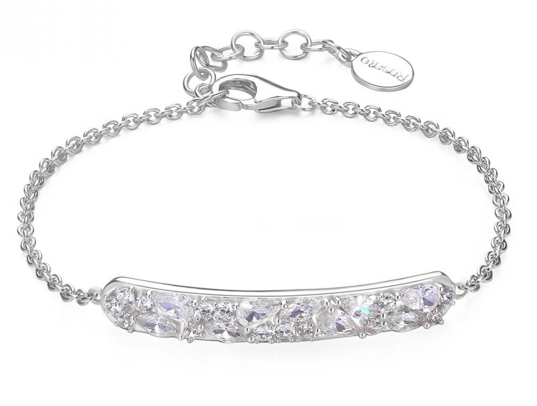 Rosato Trblietavý strieborný náramok pre ženy Gemma RZGE17