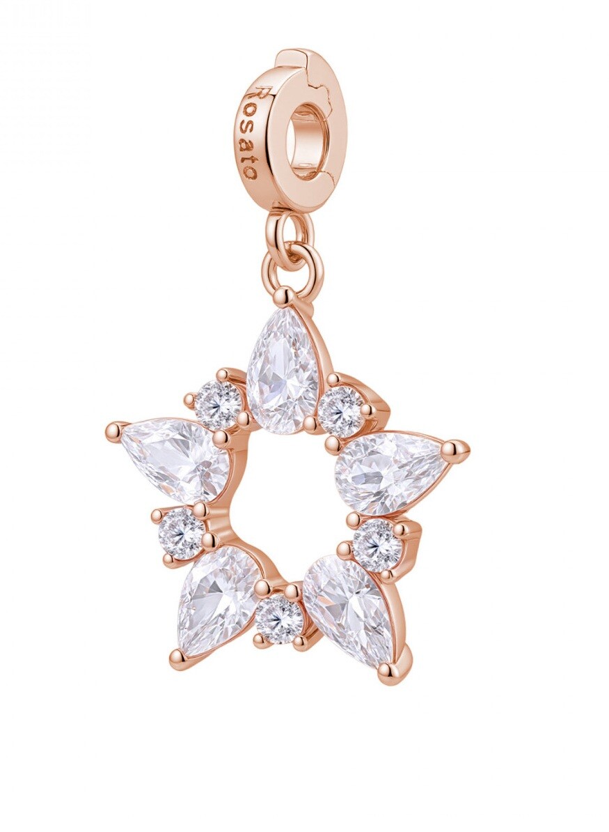 Rosato Pozlátený prívesok Hviezda s kubickými zirkónmi Storie RZ246