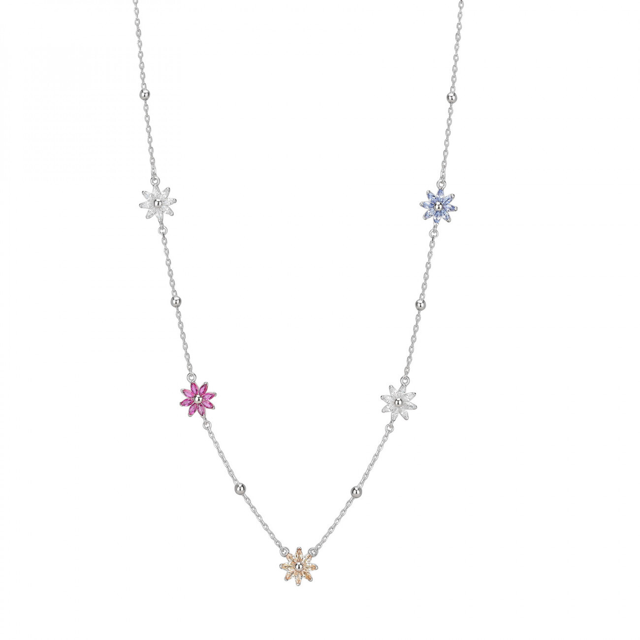 Rosato Pôvabný dámsky náhrdelník s farebnými zirkónmi Gaia RZGA65