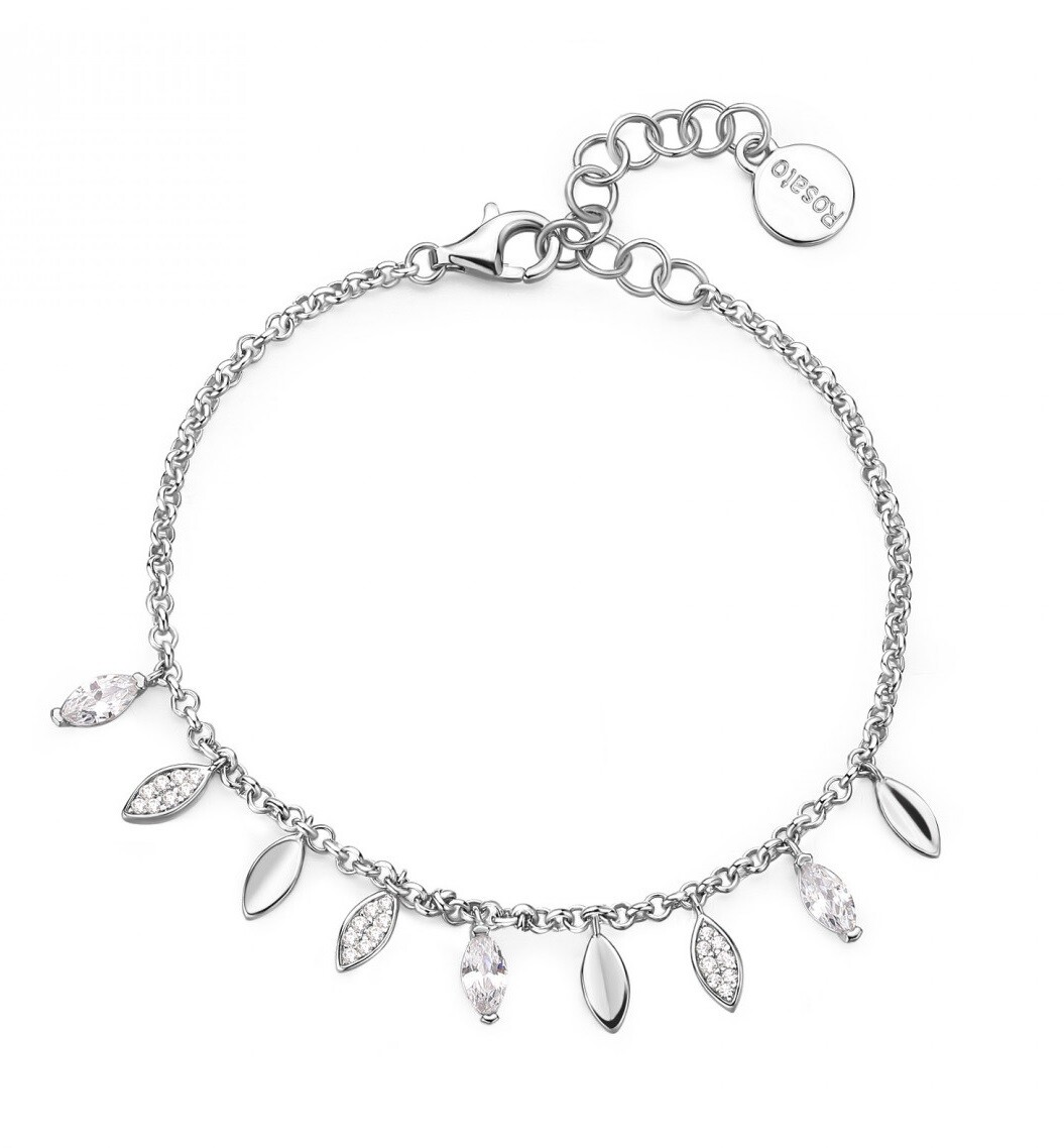 Rosato Slušivý strieborný náramok s príveskami Gaia RZGA44