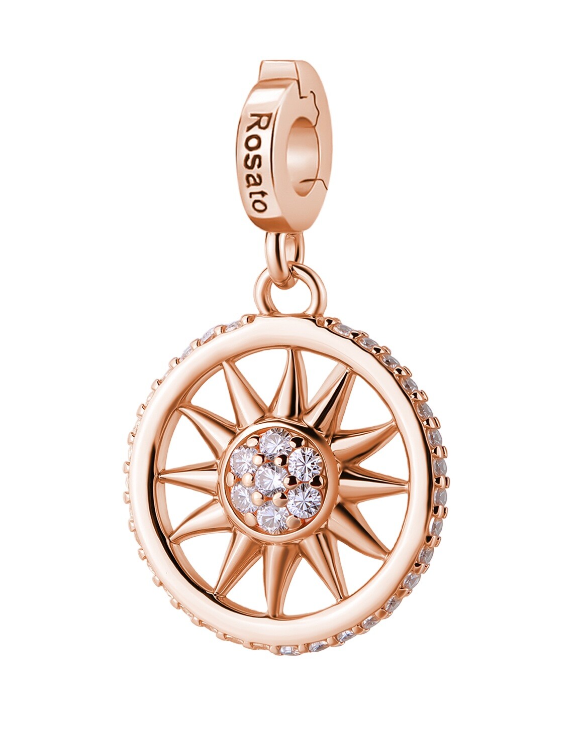 Rosato Pozlátený prívesok Slnko s čírymi zirkónmi Storie RZ251