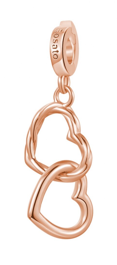 Rosato Pozlátený prívesok so srdiečkami Storie RZ221