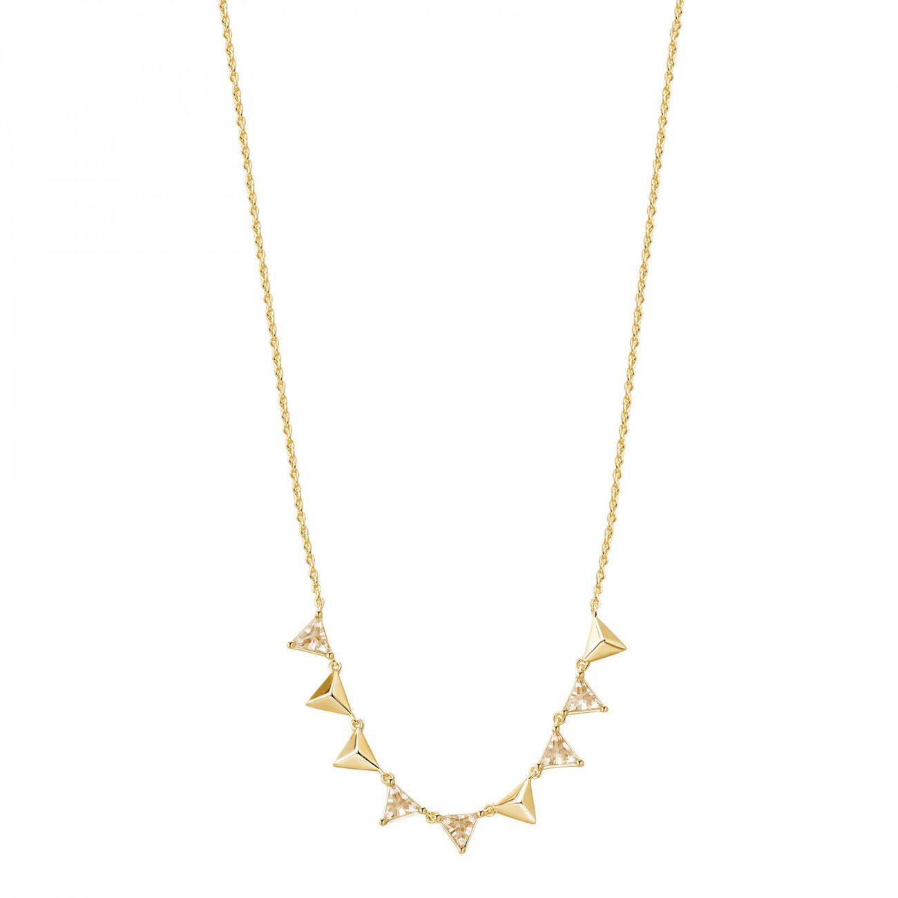 Rosato Pôvabný pozlátený náhrdelník so zirkónmi Vittoria RZVT02