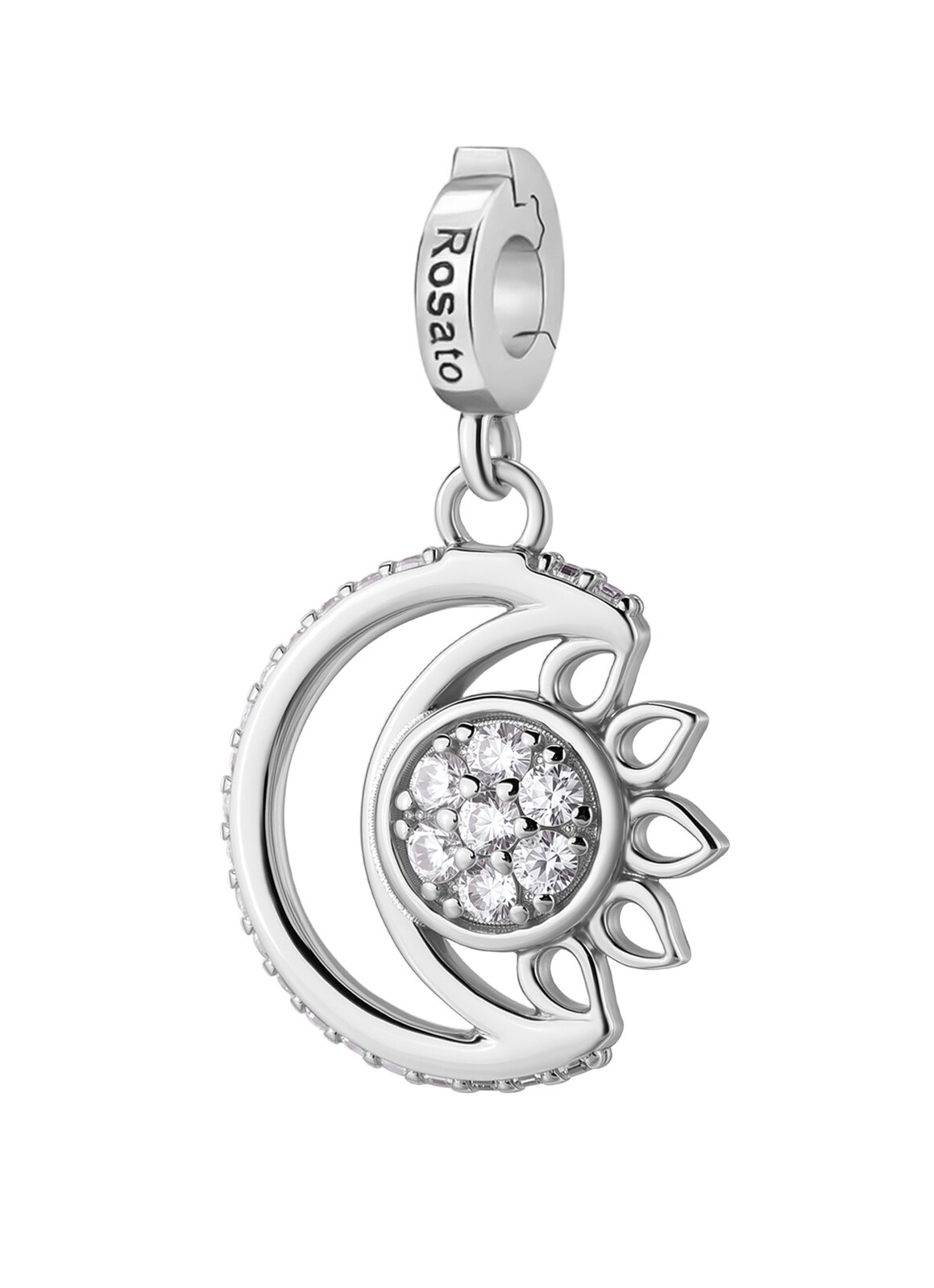 Rosato Trblietavý strieborný prívesok Mesiac a Slnko Storie RZ252R