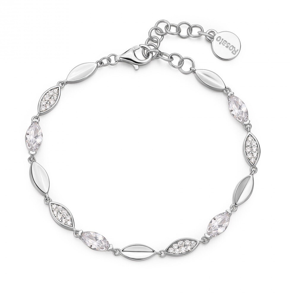 Rosato Luxusný strieborný náramok s kubickými zirkónmi Gaia RZGA46