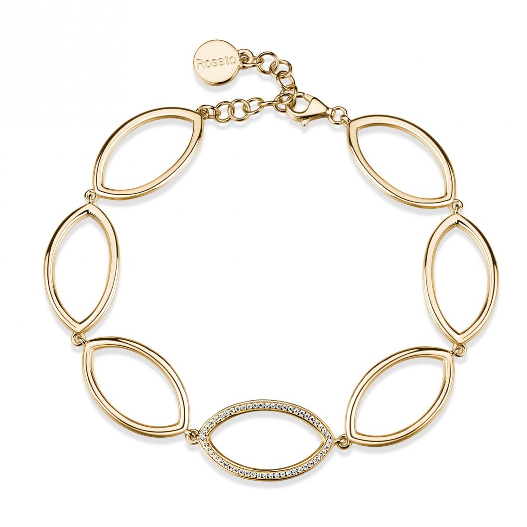 Rosato Pozlátený náramok s kubickými zirkónmi Sofia RZSO12