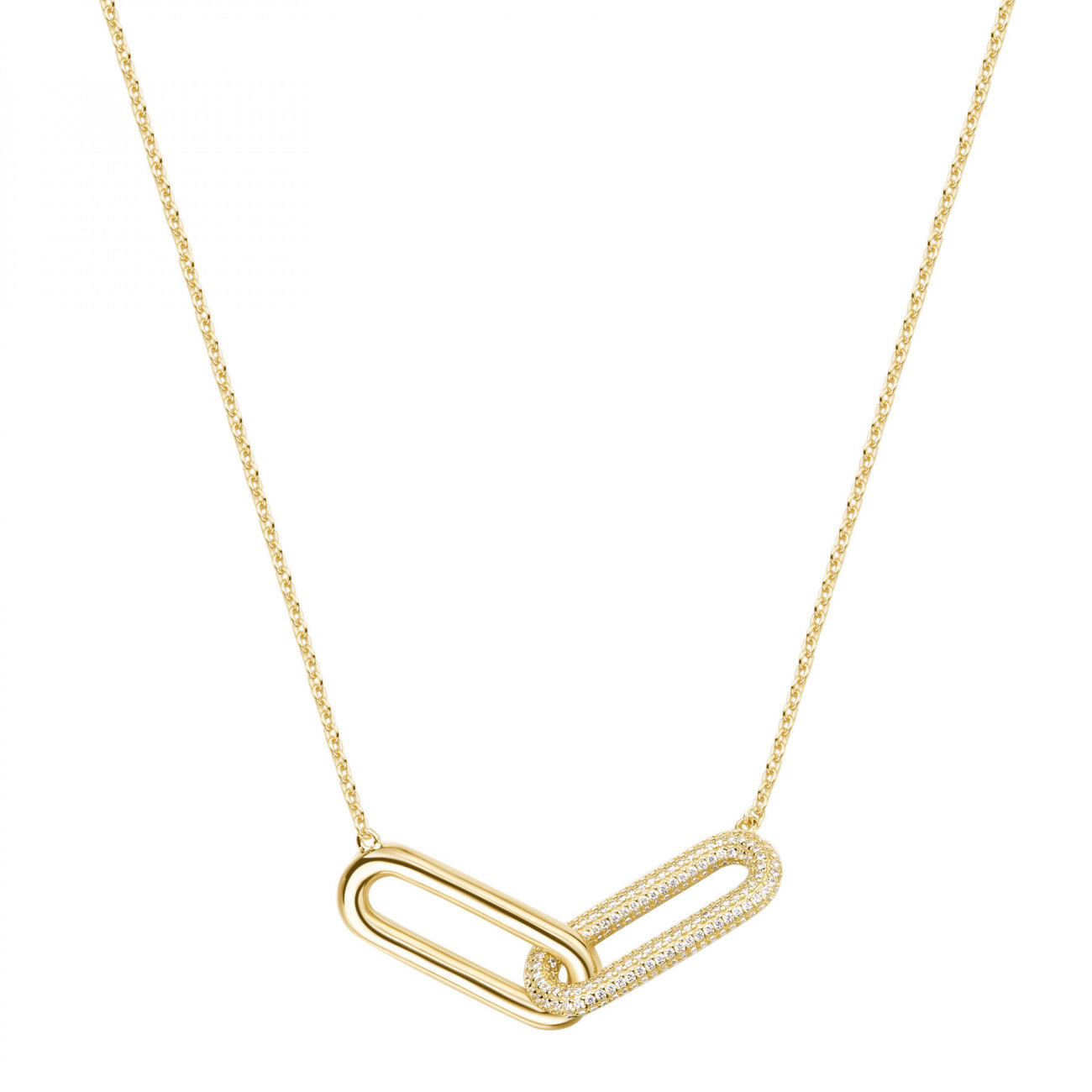 Rosato Očarujúce pozlátený náhrdelník so zirkónmi Bianca RZBI61