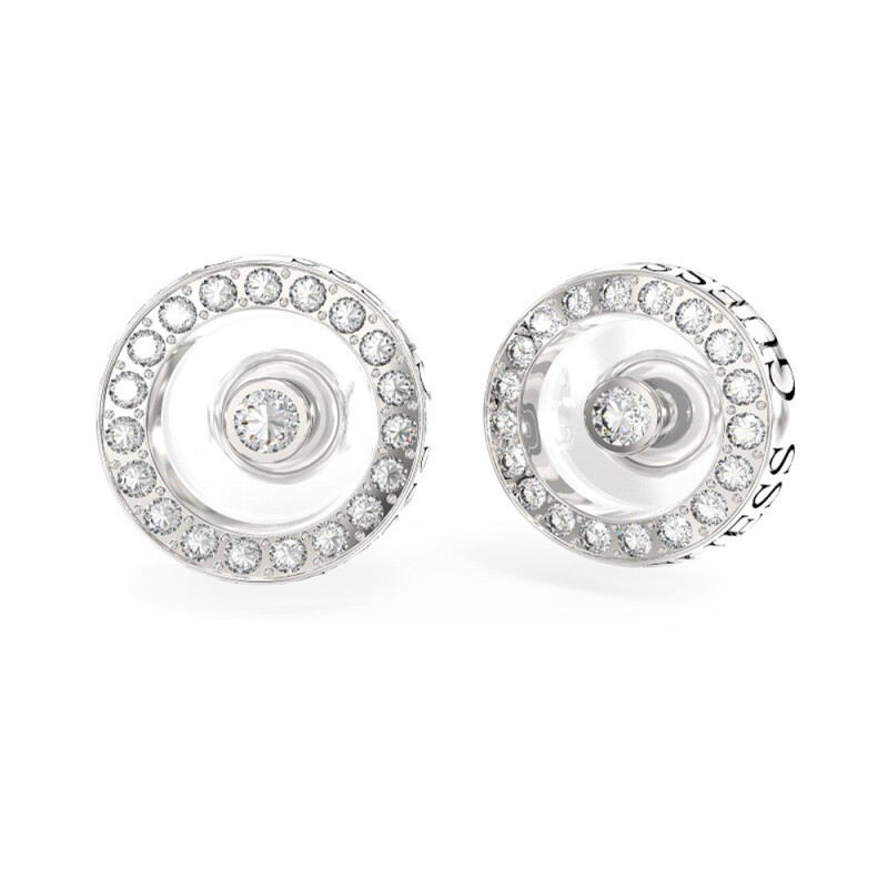 Guess Oceľové náušnice so zirkónmi Bond JUBE03256JWRHT-U