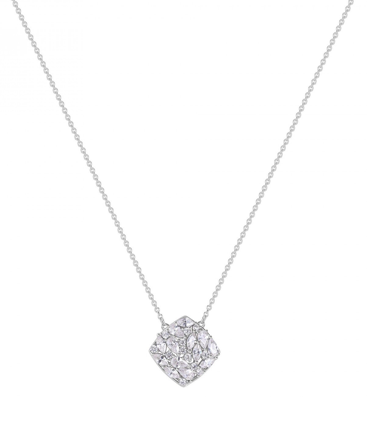 Rosato Strieborný náhrdelník s čírymi kubickými zirkónmi Gemma RZGE07