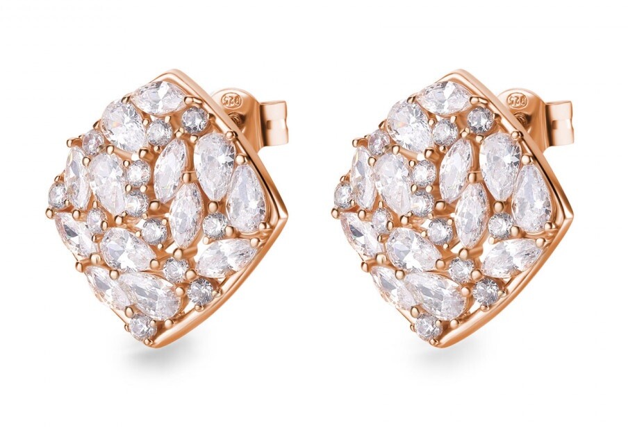 Rosato Trblietavé pozlátené náušnice zo striebra Gemma RZGE41