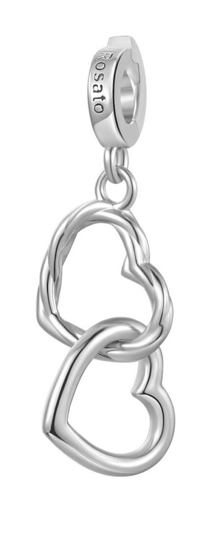 Rosato Strieborný prívesok so srdiečkami Storie RZ221R