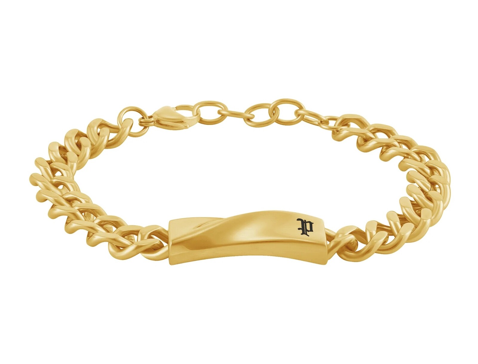 Police Štýlový pozlátený náramok Contorto PEAGB0081702