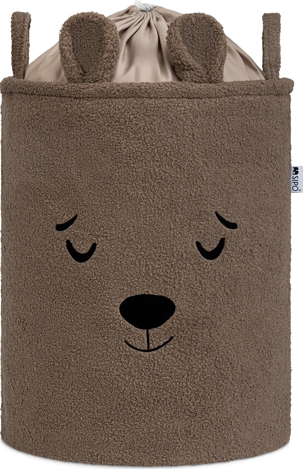 Sipo Koš Premium Bouclé se šňůrkou 43 l Bear Brown
