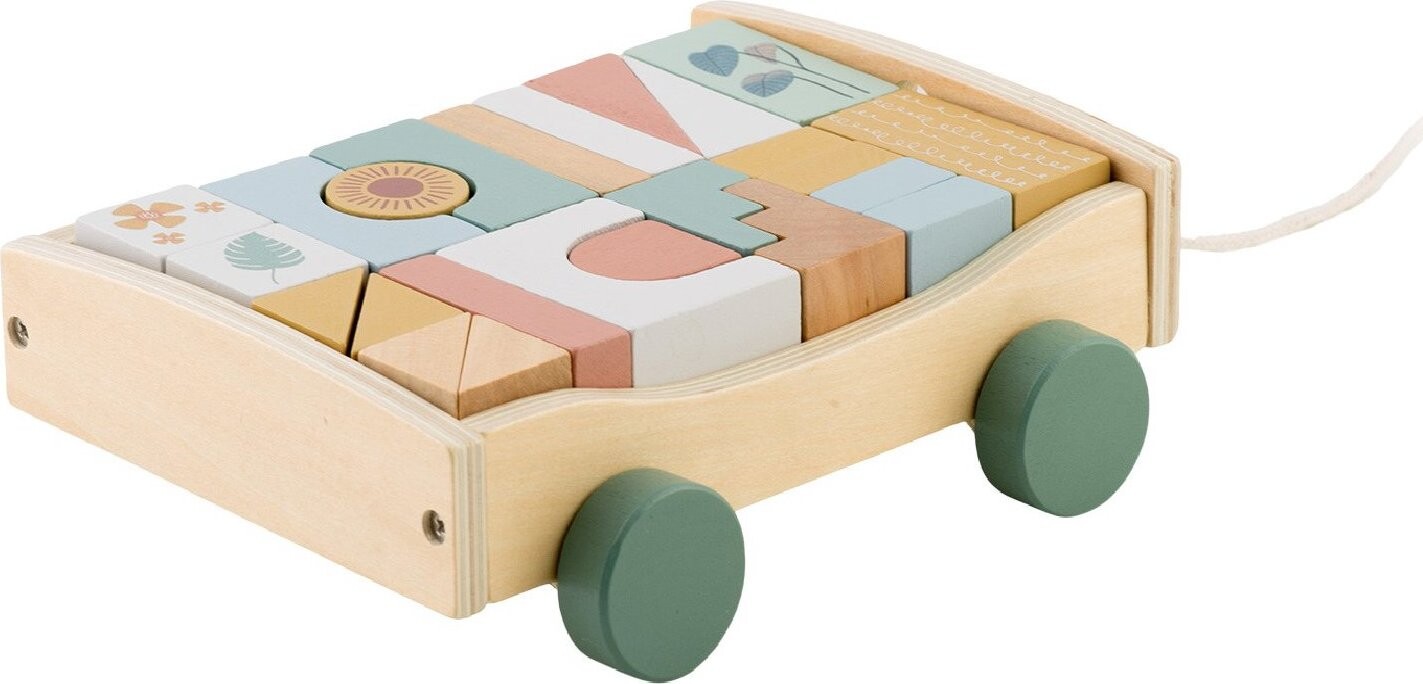 Nukido NK-853 Drevená ťahacia hračka s kockami