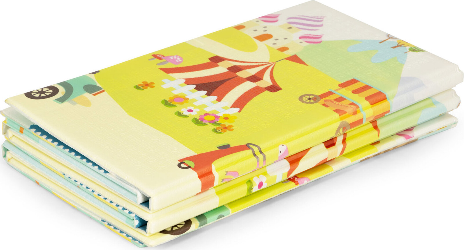 ECOTOYS ECOEVA014 Vzdelávacia penová hracia podložka, obojstranná, skladacia, 147 × 193 cm