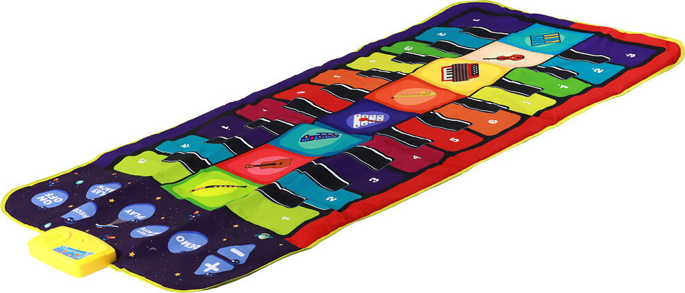 LEAN Toys 17319 Hudobná edukačná podložka s motívom piana a nástrojov