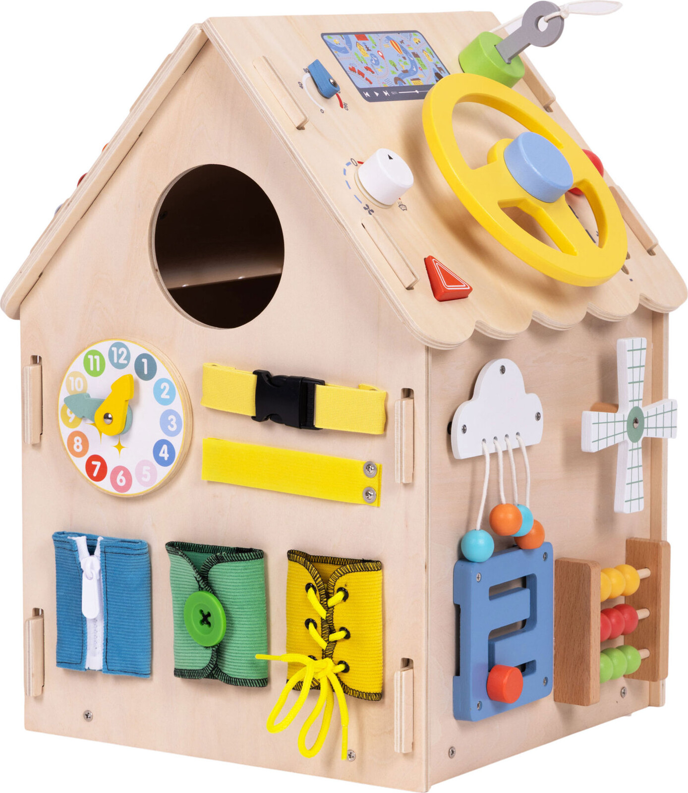 ECOTOYS 2560 Montessori dřevěný domek XXL, 30 aktivit