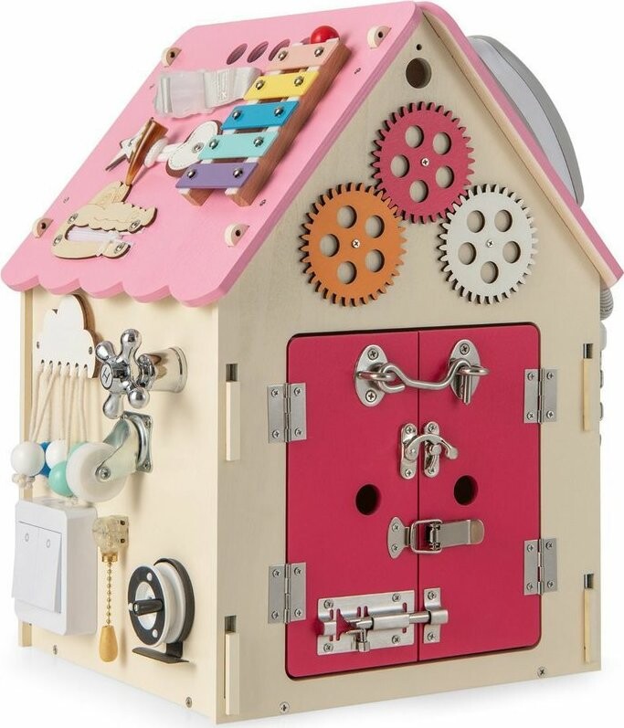 Costway Montessori Domček, ružový