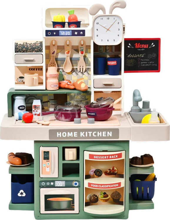 LEAN Toys 23366 Dětská kuchyňka Dream Kitchen - pára, světla, zvuky, 33 ks