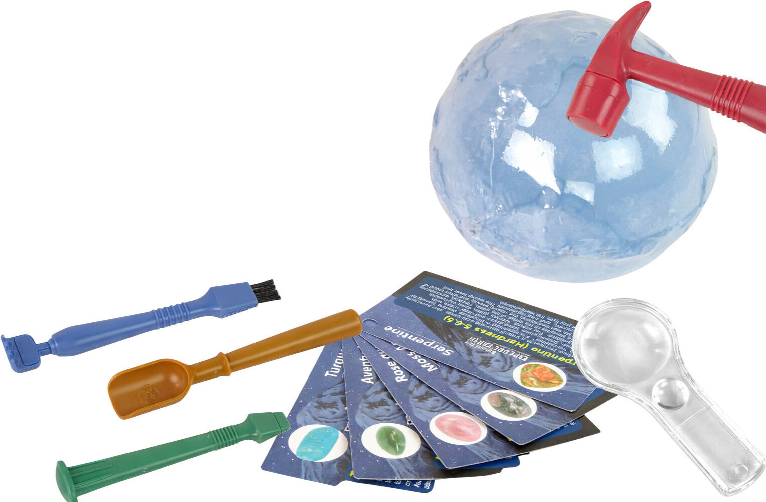 LEAN Toys 13007 Archeologická sada Vykopávky – minerály, nástroje, kartičky