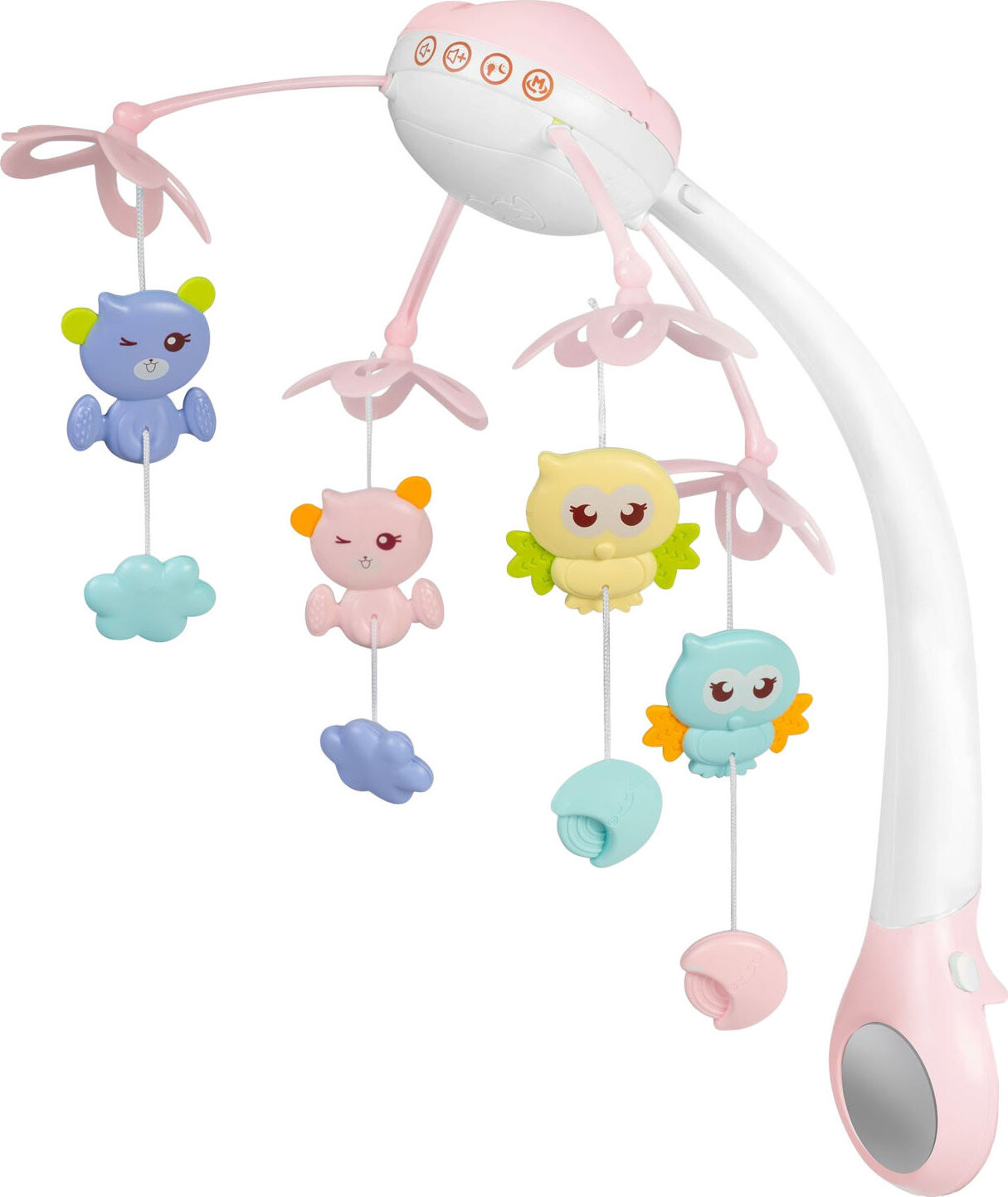 Ricokids RK-813 Kolotoč nad postieľku s projektorom, ružový