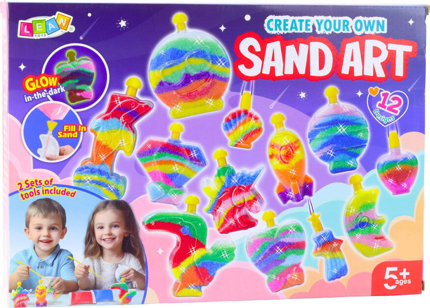 LEAN Toys 23138 Kreativní sada Magický písek DIY - svítící písek