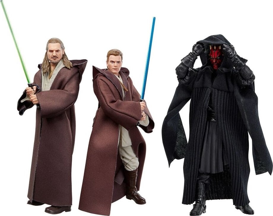 Star Wars Episode I Black Series – Qui-Gon Jinn, Darth Maul, Obi-Wan Kenobi – akčné figúrky