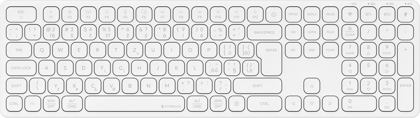 Eternico K501F Wireless biela – CZ/SK