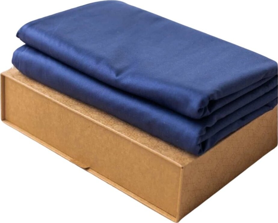 nanoSPACE Prostěradlo na matraci s gumou, nanobavlna, modré 200 × 200 × 20 cm