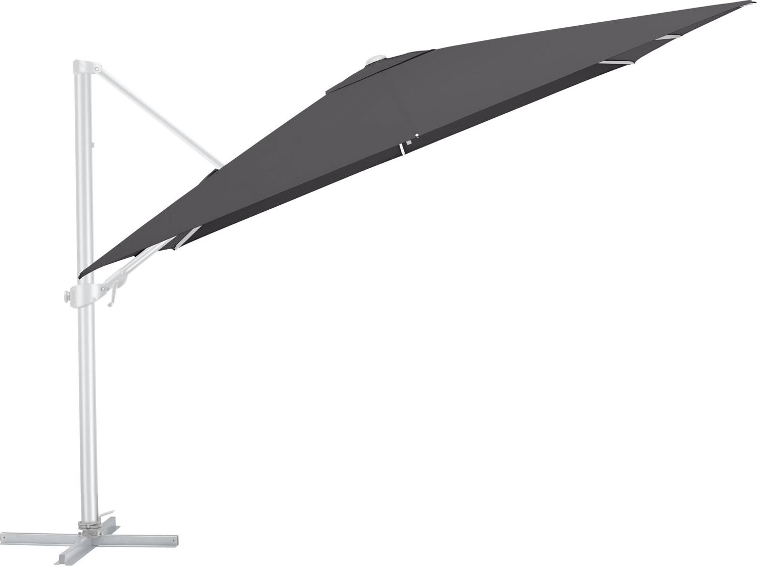 KETTLER Slnečník Easy turn 300 × 300 cm, strieborný/antracit, vodoodolný