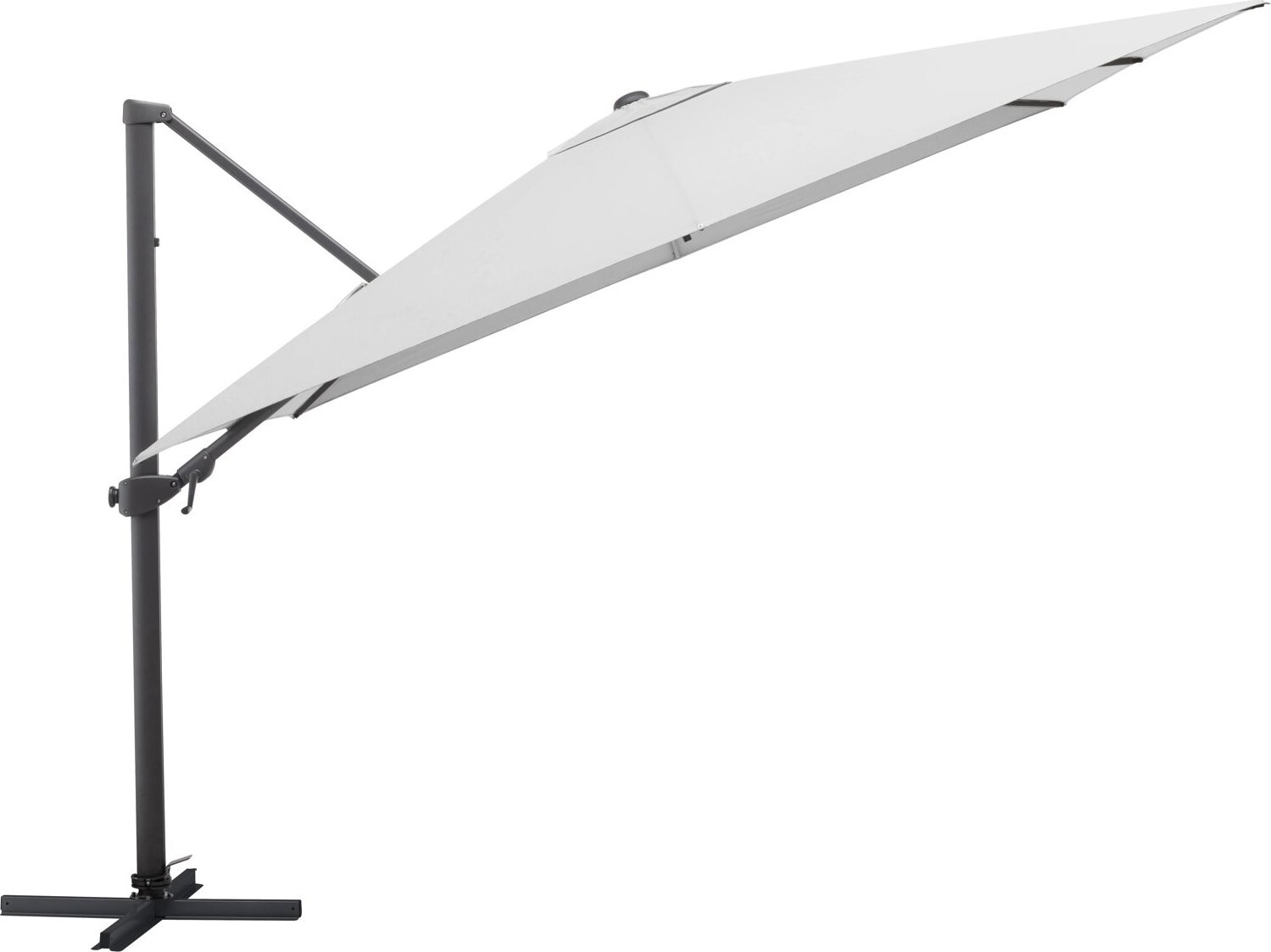 KETTLER Slnečník Easy turn 300 × 300 cm, matný antracit/svetlo sivý, vodoodolný