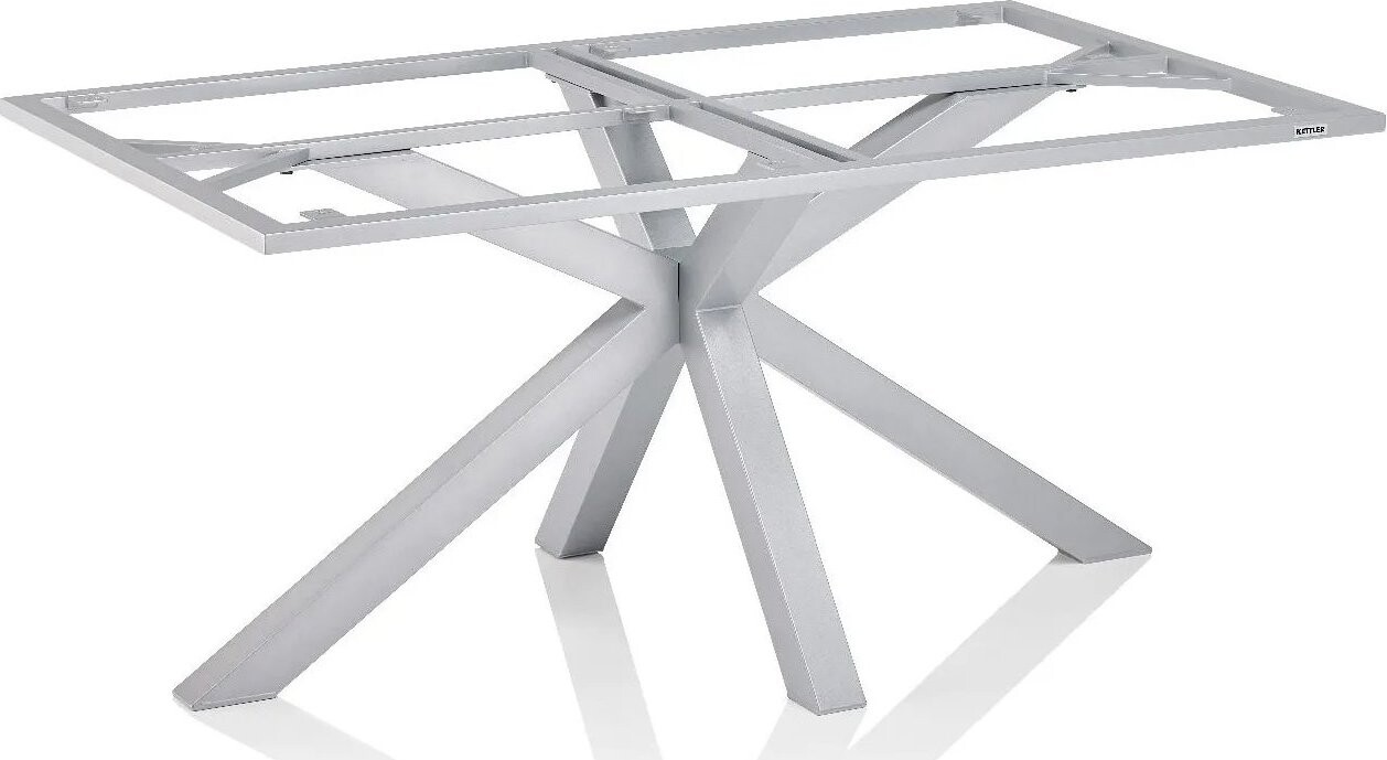 KETTLER Stolová kostra X-LEG 160 × 95 cm, strieborná