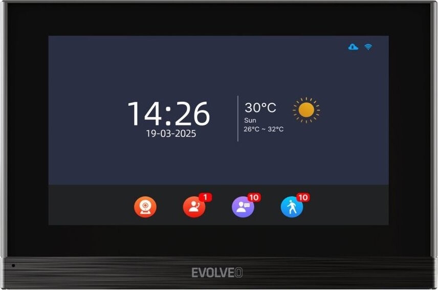 EVOLVEO DoorPhone ID-2, 2-drôtový pre 2 byty s RFID, odtlačkom prsta a podporou ONVIF kamier