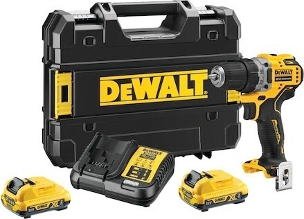 DEWALT Vrtačka polokompaktní 12V XR v kufru TSATK DCD701D2-QW (2x2Ah)