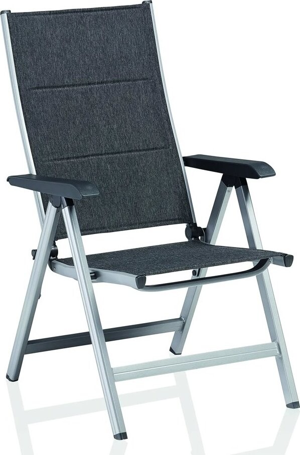 Kettler Basic Plus Padded Polohovacie hliníkové kreslo strieborné/antracit