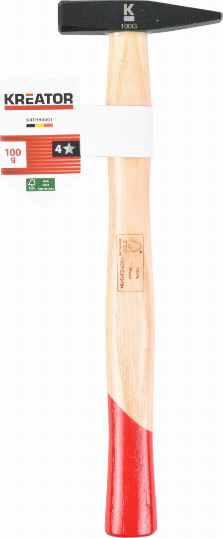 KREATOR Kladivo zámočnícke s drevenou násadou 100 g KRTH90001